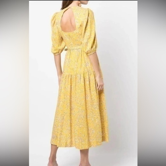 Nicholas Cecile Floral Midi Belt Dress - Picture 3 of 10